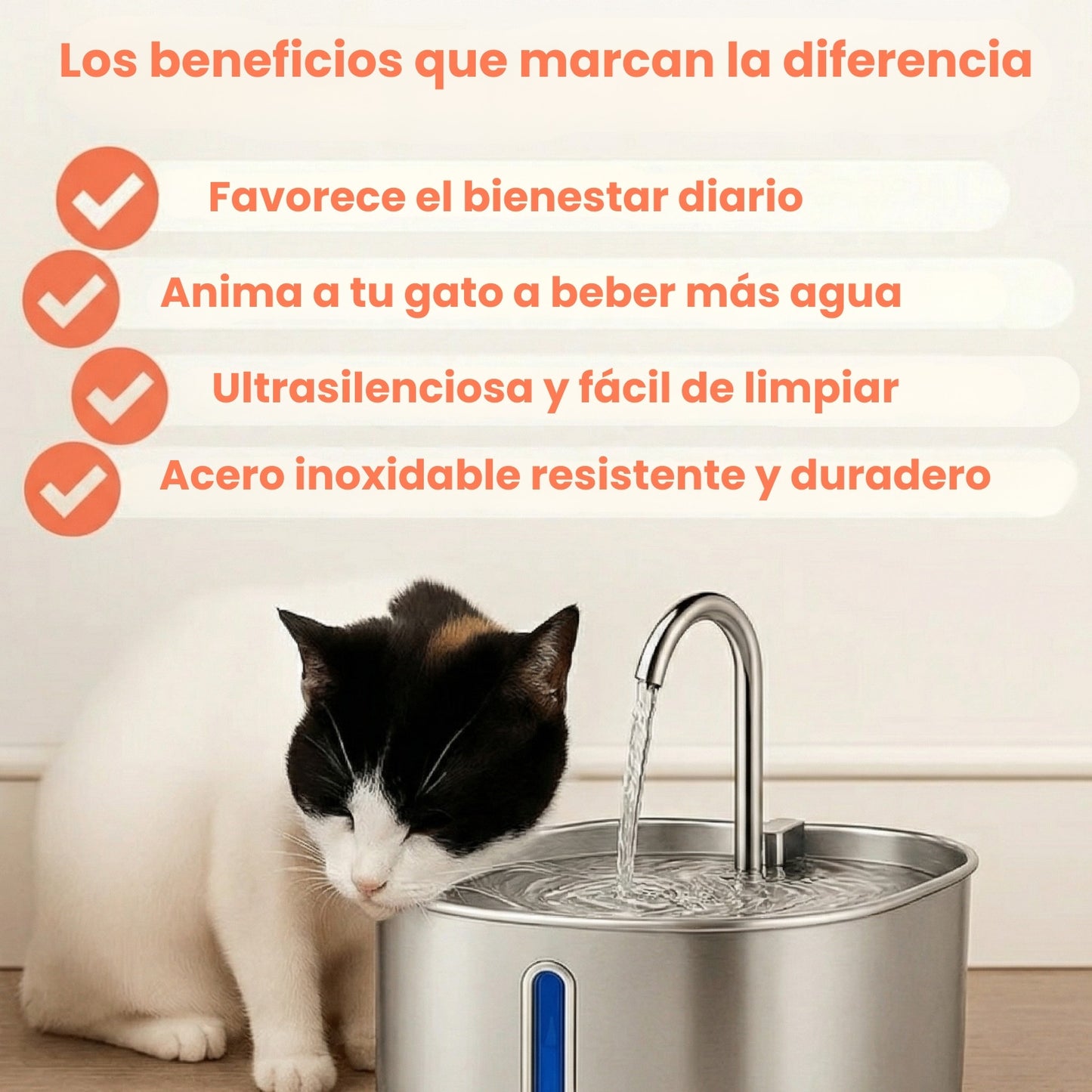 AQUAFLOW - Ayuda a tu gato a beber más cada día y cuida su bienestar de forma natural