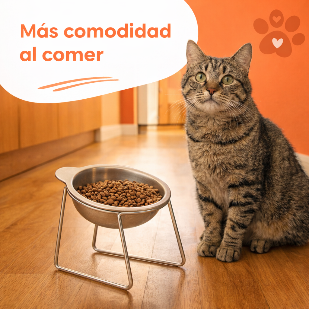 Cuenco Elevado para Gatos